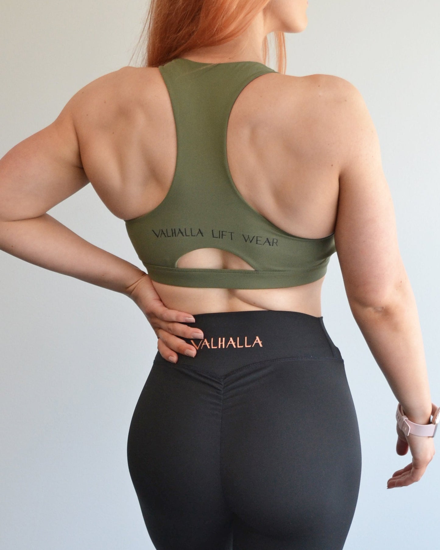 Khaki Twist Sports Bra