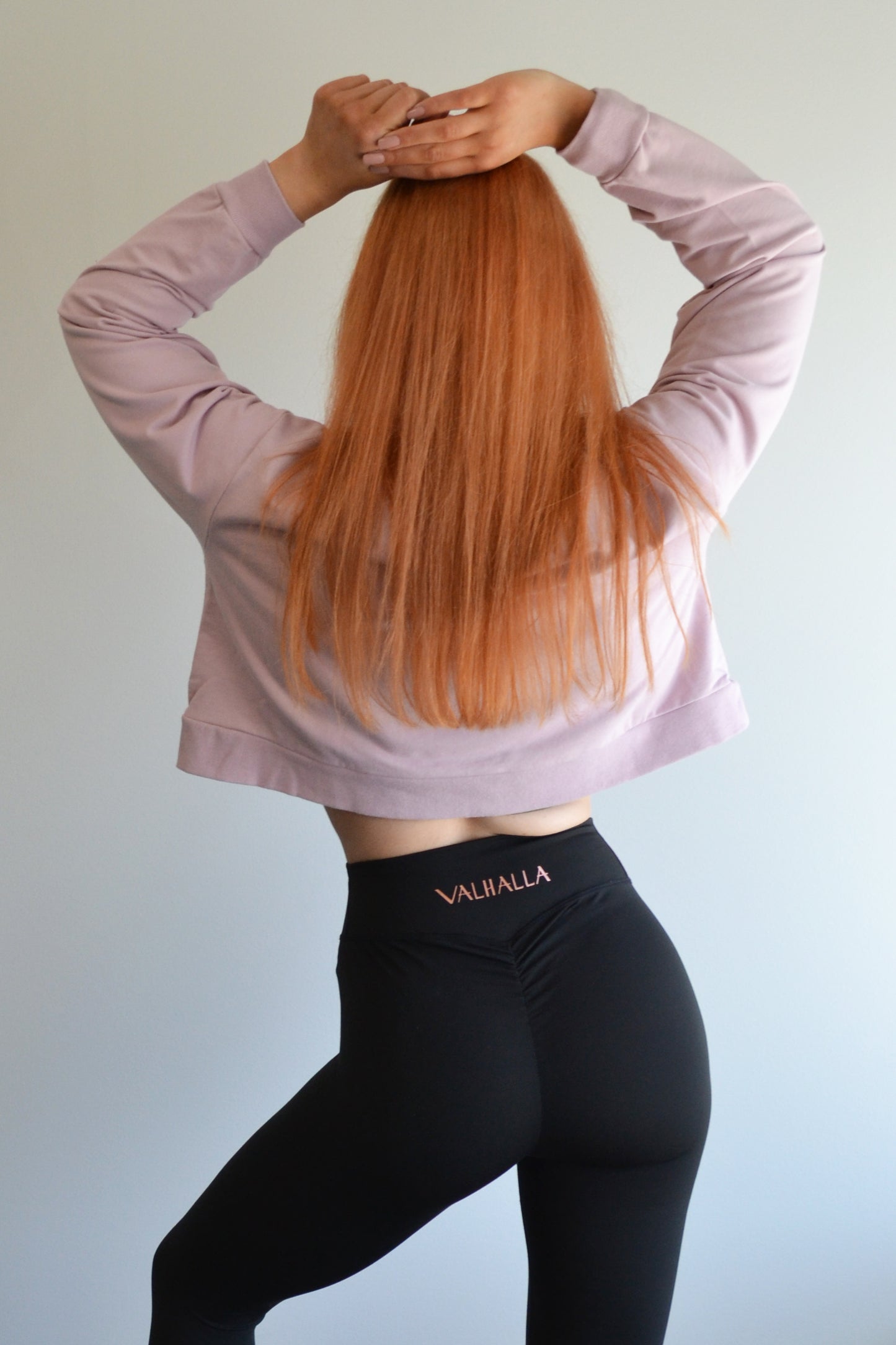 Pink Embossed Quarter Zip Cropped Pullover