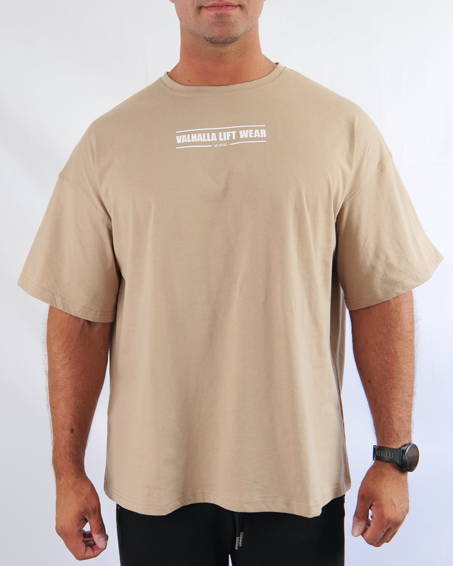 Can't Fake Them Light Khaki Oversize T-Shirt