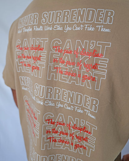 Can't Fake Them Light Khaki Oversize T-Shirt