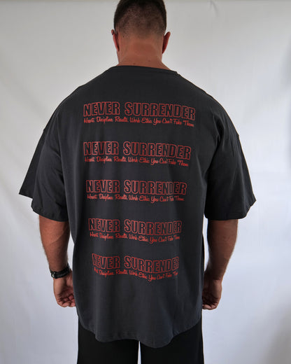 Never Surrender Dark Navy Oversize T-Shirt