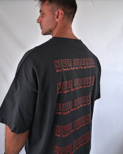 Never Surrender Dark Navy Oversize T-Shirt