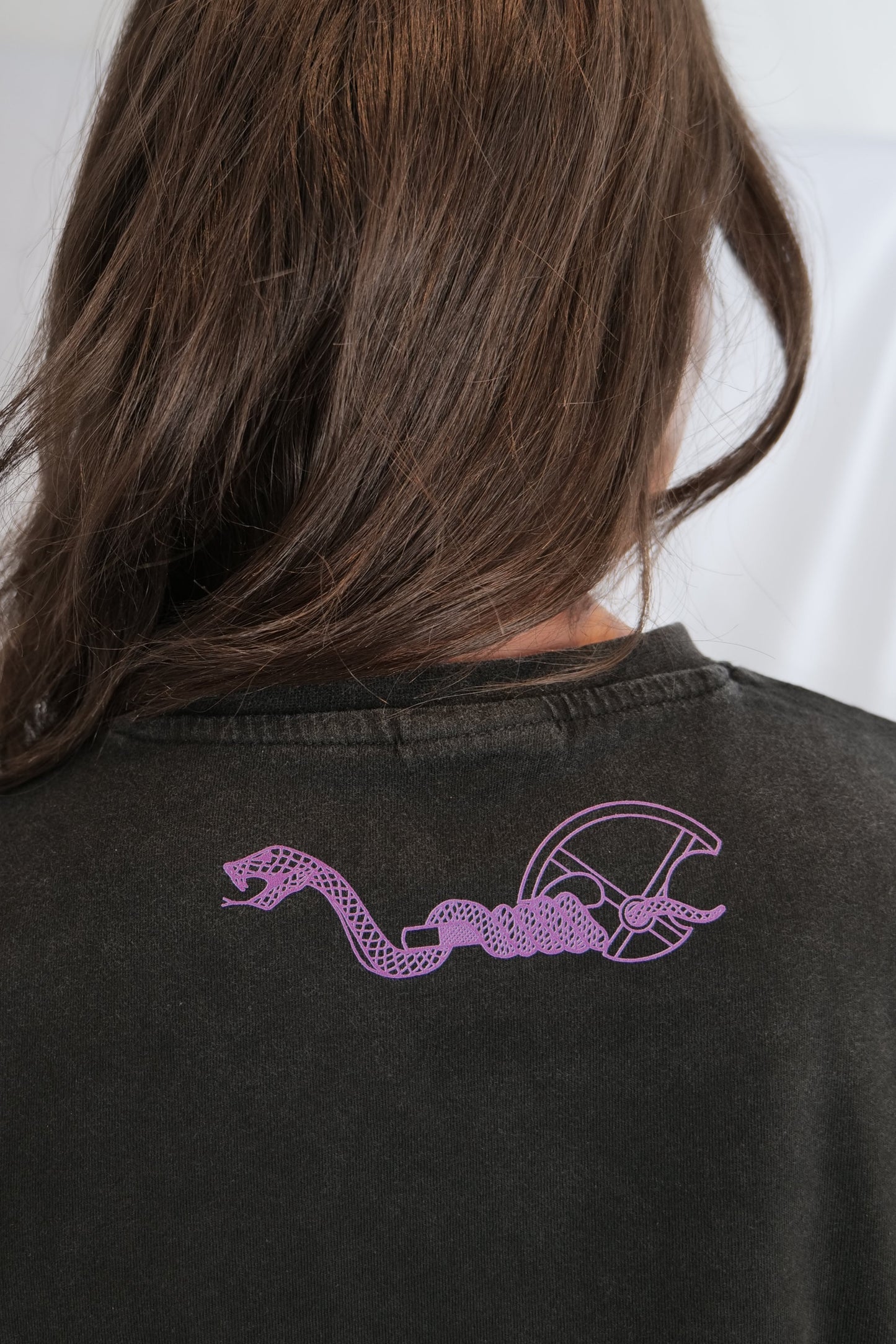 Snake Oversize Acid Wash T-Shirt