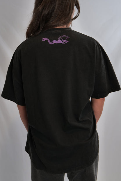 Snake Oversize Acid Wash T-Shirt