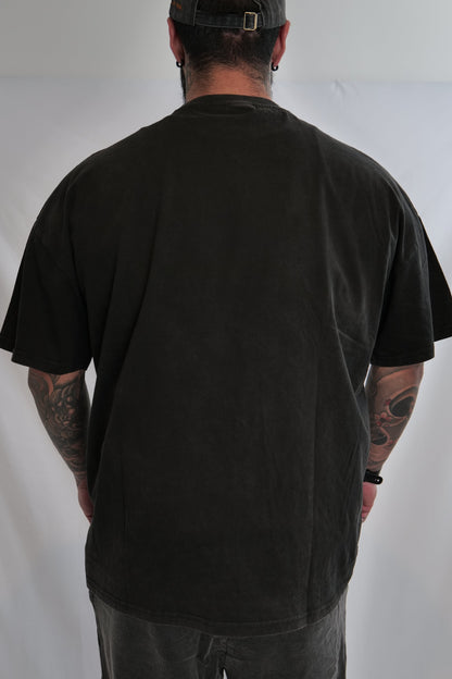 Black Oversize Acid Wash T-Shirt
