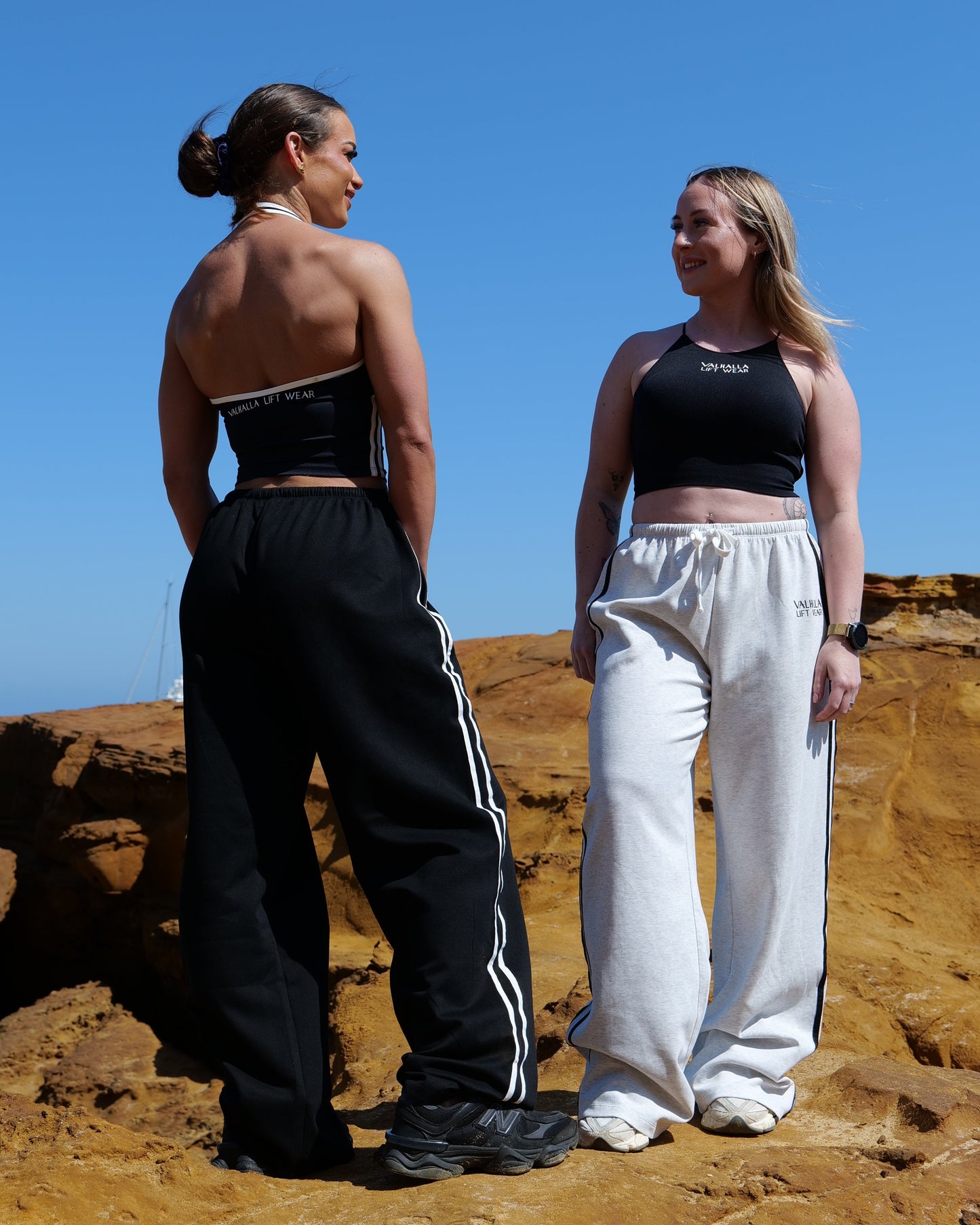 Grey Cloud Wide Leg Pants