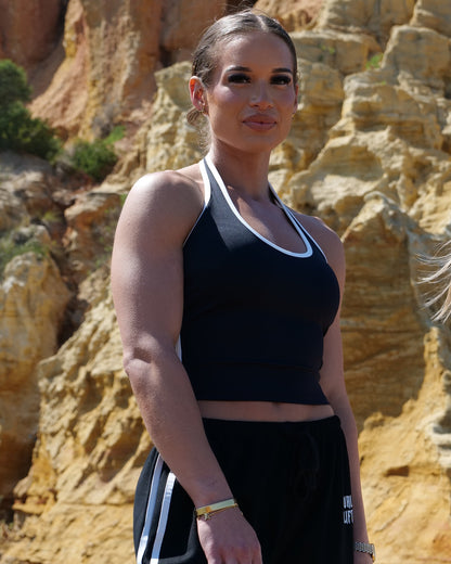 Black Elevate Halter Top