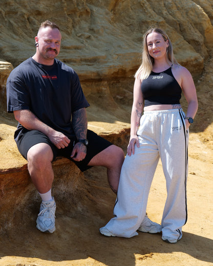 Grey Cloud Wide Leg Pants