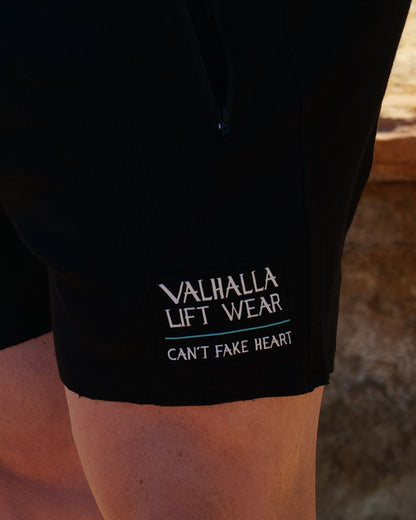 5" Black Waffle Shorts