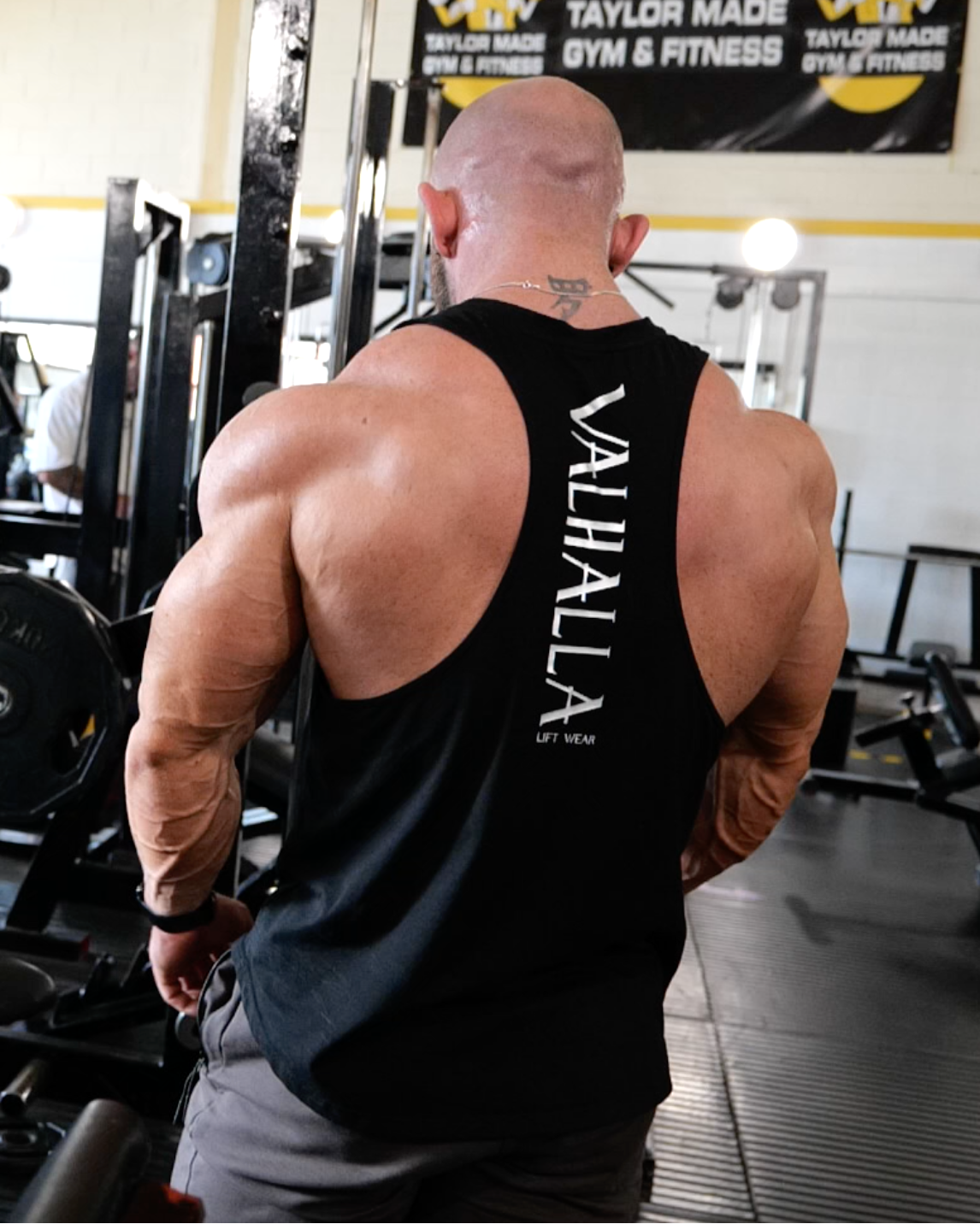Black Crew Neck T-Back Singlet