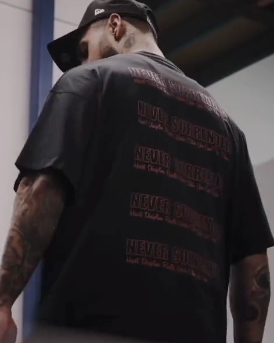 Never Surrender Dark Navy Oversize T-Shirt