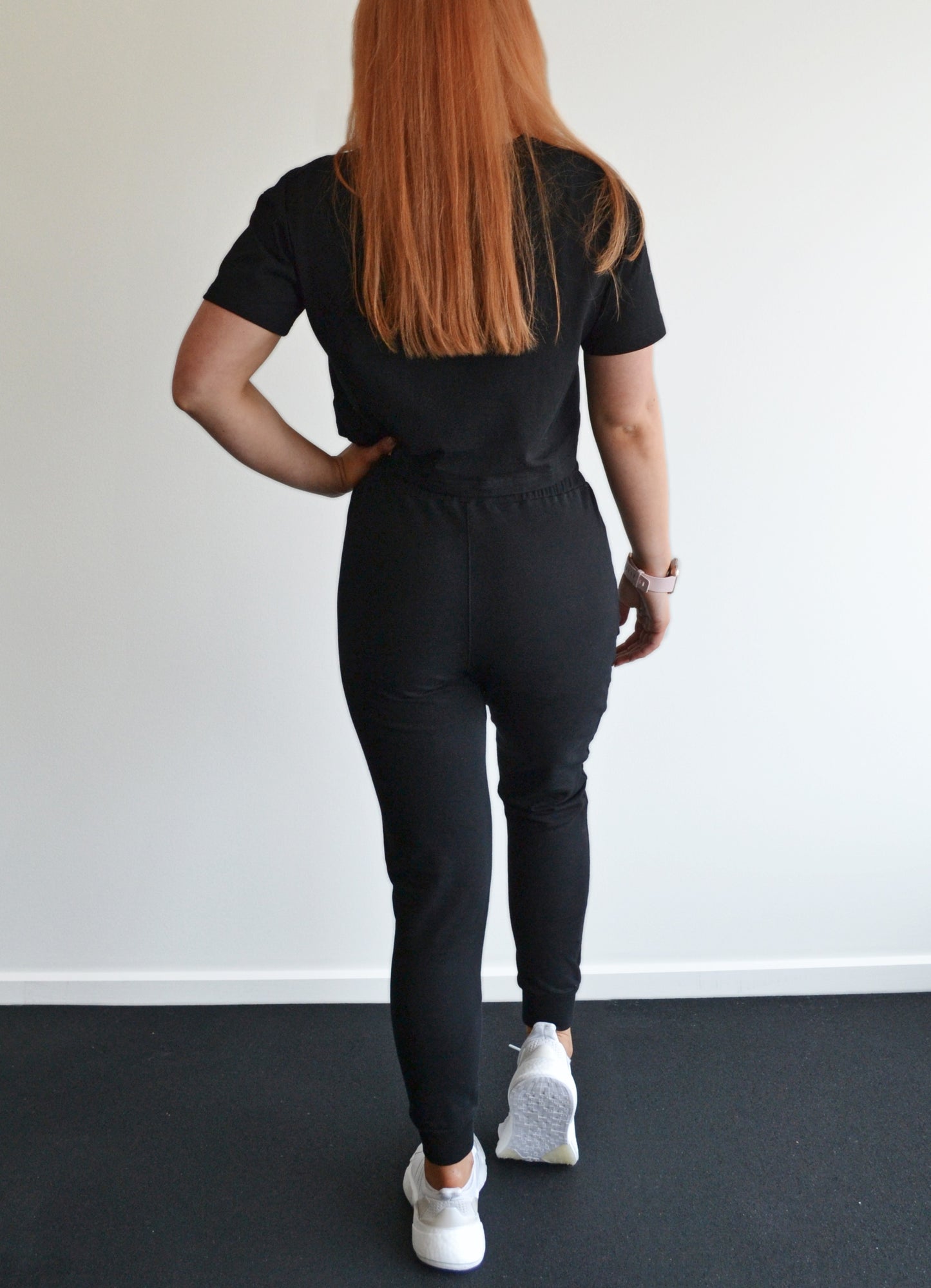 Unisex Black Slim Fit Track Pants