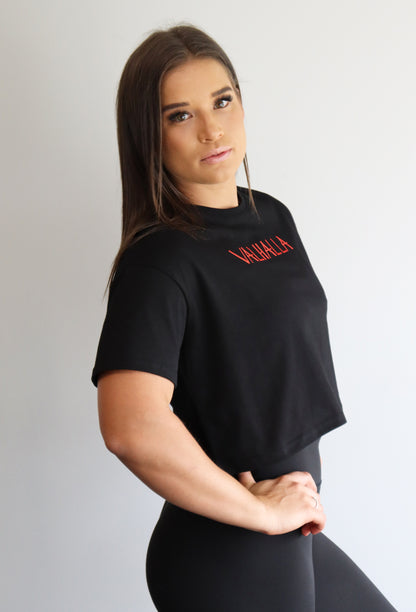 Black Cropped T-Shirt