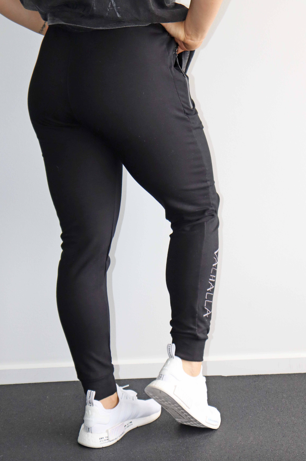 Unisex Black Slim Fit Track Pants